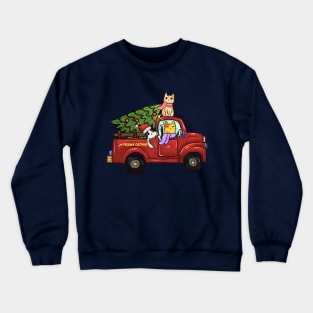 Cat Christmas Tree Gifts Crewneck Sweatshirt